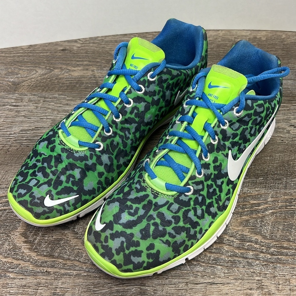 Nike Free Trainer Fit 3 'Flash Lime Leopard' 555159-300 Size 10